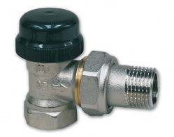 Ivar CS Termostatický ventil IVAR.VS 2102 N rohový dvouregulační s přednastavením