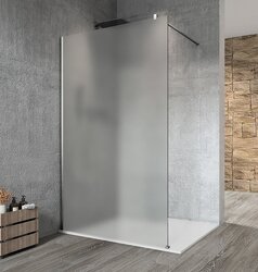 Jednodílná zástěna Walk-In 110 cm ke stěně Gelco VARIO CHROME, matné sklo