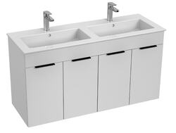 Jika Cube Dvojumyvadlo se skříňkou 120x43cm bílá - H4536611763001