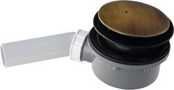 Kerasan RETRO vaničkový sifon, průměr otvoru 90 mm, krytka bronz