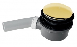 Kerasan RETRO vaničkový sifon, průměr otvoru 90 mm, krytka zlato