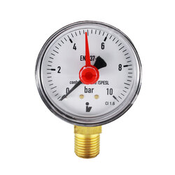 Klum Tlakoměr 50 mm, 0 - 10bar, spodní vývod 1/4\"