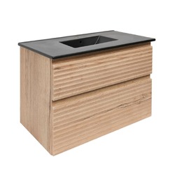 Koupelnová skříňka 2 zásuvková s umyvadlem Naturel Savona 78x53x44,8 cm dub Halifax mat SAVONA280DHC