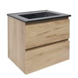 Koupelnová skříňka 2 zásuvková s umyvadlem SAT B-Way 59x50x45 cm dub mat BWAY260OAKU4B