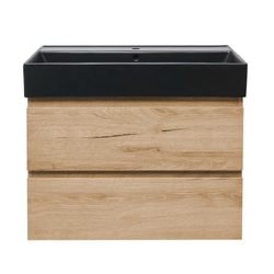 Koupelnová skříňka 2 zásuvková s umyvadlem SAT B-Way 79x50x45 cm dub mat BWAY280OAKU2BB