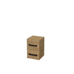 Koupelnová skříňka nízká s černou úchytkou SAT Cube Way 32,5x49,3x20 cm dub Hickory mat CUBE3CN32DH