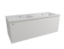 Koupelnová skříňka s dvojumyvadlem Naturel Ancona 120x45x46 cm bílá ANCONA2120DVB