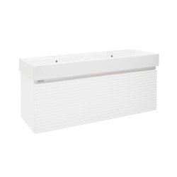 Koupelnová skříňka s dvojumyvadlem Naturel Savona 118x43x44,8 cm bílá lesk SAVONA120BIU2