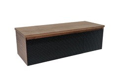 Koupelnová skříňka s krycí deskou Naturel Monza 119x30x45 cm ořech mat/černá MONZA120BN