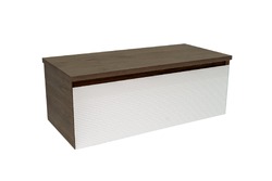 Koupelnová skříňka s krycí deskou Naturel Monza 99x30x45 cm ořech mat/bílá MONZA100WN