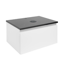 Koupelnová skříňka s krycí deskou SAT B-WAY 59x30x45 cm bílá lesk BWAY60WZ