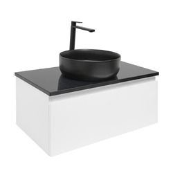 Koupelnová skříňka s krycí deskou SAT B-WAY 79x30x45 cm bílá lesk BWAY80WZUB