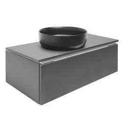 Koupelnová skříňka s krycí deskou SAT Feel 100x30x46 cm antracit mat SATFEEL100ANTD