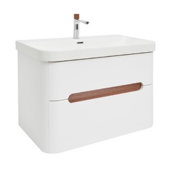 Koupelnová skříňka s umyvadlem a baterií SAT Fusion 77,5x53x45 cm bílá matná SATFUSION280WMWBA