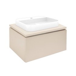Koupelnová skříňka s umyvadlem a krycí deskou SAT Feel 60x30x46 cm béžová mat SATFEEL60BEDU