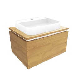Koupelnová skříňka s umyvadlem a krycí deskou SAT Feel 60x30x46 cm dub medový mat SATFEEL60DMDU