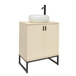 Koupelnová skříňka s umyvadlem Ceramia Easy 60x73x36 cm jasmín mat EASYUMDB11