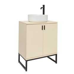 Koupelnová skříňka s umyvadlem Ceramia Easy 60x73x36 cm jasmín mat EASYUMDD10