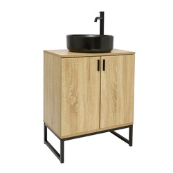 Koupelnová skříňka s umyvadlem Ceramia Easy 60x73x36 cm světlý dub lesk EASYUMDB1