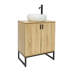 Koupelnová skříňka s umyvadlem Ceramia Easy 60x73x36 cm světlý dub lesk EASYUMDB5