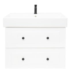 Koupelnová skříňka s umyvadlem Naturel Forli 100x45x46 cm bílá lesk FORLI100BIUSAT