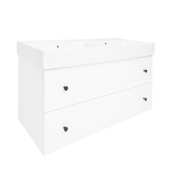 Koupelnová skříňka s umyvadlem Naturel Forli 120x45x46 cm bílá lesk FORLI120BIUSAT