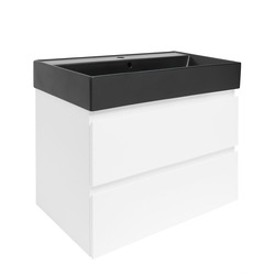 Koupelnová skříňka s umyvadlem SAT B-Way 79x50x45 cm bílá lesk BWAY280WU2BB