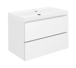 Náhled obrázku: Koupelnová skříňka s umyvadlem SAT B-Way 79x50x45 cm bílá lesk BWAY280WU4 