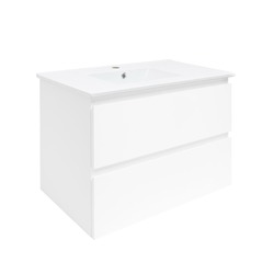 Náhled obrázku: Koupelnová skříňka s umyvadlem SAT B-Way 79x50x45 cm bílá lesk BWAY280WU4BI 