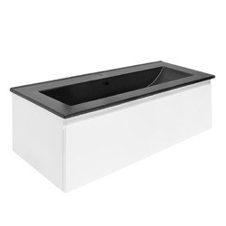 Koupelnová skříňka s umyvadlem SAT B-WAY 99x30x45 cm bílá lesk BWAY100WU4B