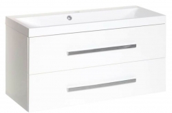 Koupelnová skříňka s umyvadlem SAT Cube Way 100x53x40 cm bílá lesk