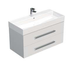 Koupelnová skříňka s umyvadlem SAT Cube Way 100x53x46 cm bílá lesk CUBE461002BISAT