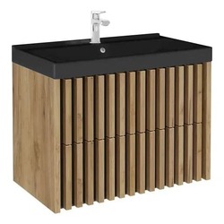 Koupelnová skříňka s umyvadlem SAT Delano 80x46 cm dub mat