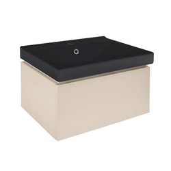 Koupelnová skříňka s umyvadlem SAT Feel 60x30x46 cm pískově béžová mat SATFEEL60BEU1MB