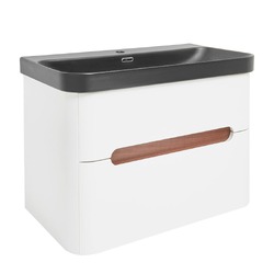 Koupelnová skříňka s umyvadlem SAT Fusion 77,5x53x45 cm bílá matná SATFUSION280WBKM