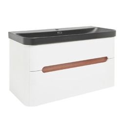 Koupelnová skříňka s umyvadlem SAT Fusion 97,5x53x45 cm bílá matná SATFUSION2100WBKM