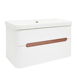 Koupelnová skříňka s umyvadlem SAT Fusion 97,5x53x45 cm bílá matná SATFUSION2100WMW