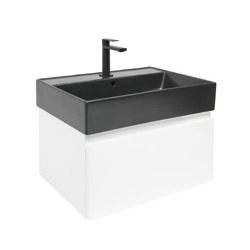 Koupelnová skříňka s umyvadlem vč. baterie SAT B-WAY 59x30x45 cm bílá lesk BWAY60WU2BB