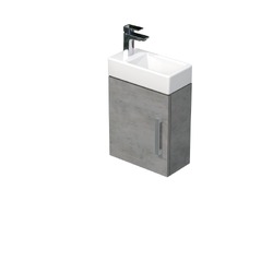 Koupelnová skříňka s umývátkem na wc SAT Cube Way 40x47,5x20 cm beton mat CUBE320401DBE