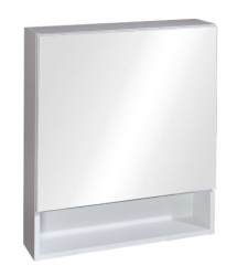 Koupelnová zrcadlová skříňka galerka Naturel Vario 60 cm, bílá