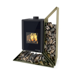 Krbová kamna HS Flamingo Deluxe Kampa 9kW olivová