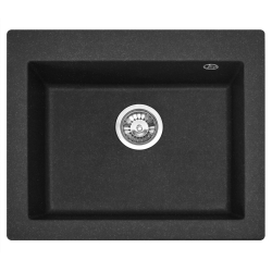Kuchyňský dřez 60x50cm REA West XL černá žula - ZLE-00116