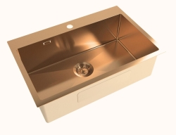 Kuchyňský dřez SAT Aurum 68x45 cm, rose gold SATSINK6845BRG