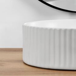 Náhled obrázku:  Kulaté umyvadlo na desku 36 cm REA Delia