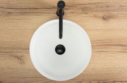 Náhled obrázku:  Kulaté umyvadlo na desku 36 cm REA Delia