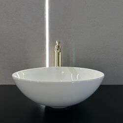 Náhled obrázku:  Kulaté umyvadlo na desku 40 cm REA Erica