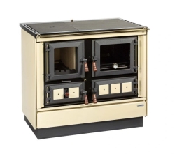 KVS Moravia Sporák na pevná paliva s troubou TYP 9112 Klaudie 7,1kW béžová/dřevo