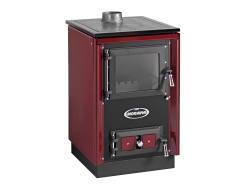 KVS Moravia Sporák na tuhá paliva TYP 9114 SOFIE 7,1kW bordó/chrom