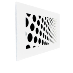 Luftuj LUFTOMET Flat mřížka Bubliny bílá plastová s rámečkem - LF-P-R-BW-PW