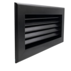 Luftuj LUFTOMET Flat mřížka Klasik černá kovová s rámečkem - LF-M-R-CB-MB